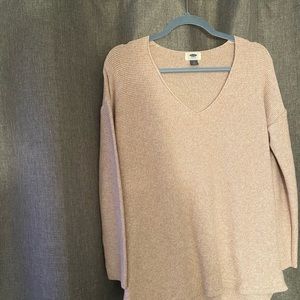 Pale pink/cream vneck sweater